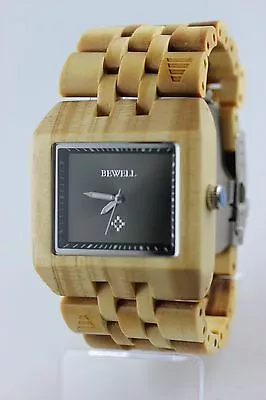 Bewell Wooden Watch Men's Watch Maple Natural Top Gift Wristwatch Costume With Box • $64.81