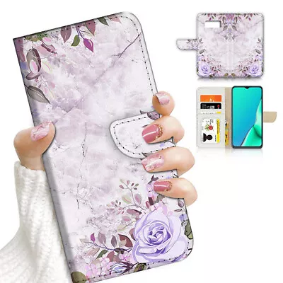 ( For Samsung S7 ) Wallet Flip Case Cover PB23633 Flower Marble • $12.99