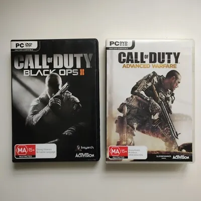 Call Of Duty Black Ops 2 II And Advanced Warfare (Boxed) PC Game Free Postage • $32