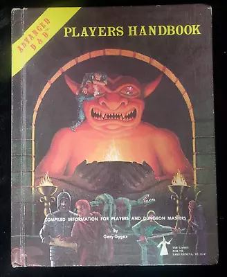 Advanced Dungeons & Dragons Players Handbook TSR 1980 By Gary Gygax 6th Printing • $79.95