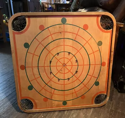 Vintage Carrom Wood Double Sided Game Board # 85 Great Patina  • $72.99