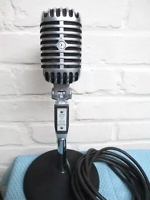 Vintage 1970's SHURE 55S Microphone With Cable & Stand. • $120