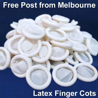 Up To 2100pcs Latex Rubber Finger Cots Fingertips Protector Disposable Gloves AU • $4.99
