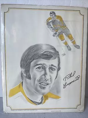 Vintage 1971 Boston Bruins Phil Esposito NHL Hockey Illustration 11x14 Art Print • $39.99