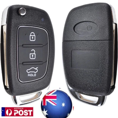 $9.99 • Buy Car 3 Buttons Flip Key Remote Case For Hyundai Santa Fe IX I20 I30 Shell Blank