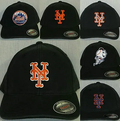 New York Mets  FLEX FIT  Cap ⚾Hat ⚾CLASSIC MLB PATCH/LOGO ⚾3 Sizes ⚾6 Styles⚾NEW • $21.99