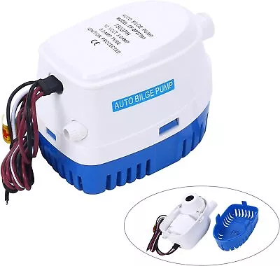 12v 750gph Marine Boat Automatic Submersible Bilge Water Pump With Float Switch • $24.99