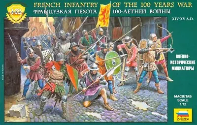 Soldatini 1/72 French Infantry Of The Hundred Years War - Zvezda 8053 • £11.31