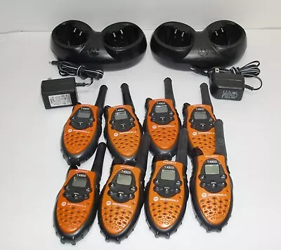 Motorola Talkabout T4900R Two-Way Radio LOT Of 8 Walkie Talkie 2 X Base CH600 • $54.99