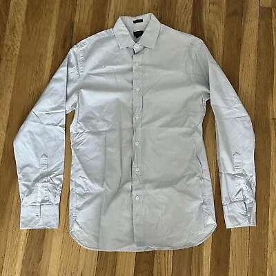 J Crew Ludlow Slim Blue Striped White Shirt Small Spread Collar • $10