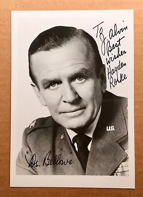 Hayden Rorke (1910-1987)  I Dream Of Jeannie Signed Photo As Dr. Alfred Bellows. • $179.99