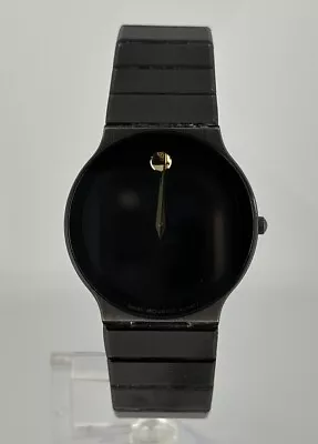 Movado Museum Watch Black 84.C6.880.2A 32mm Quartz W/Box/ Papers/ Link • $1.25