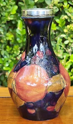 Antique Signed William Moorcroft Pomegranate Vase 372 Britannia Silver Plated • $294