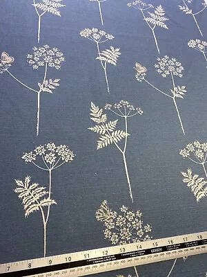 Vanessa Arbuthnott Cow Parsley Cornflower Fabric Remnant • £38