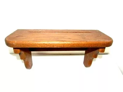 Vintage Hand Made Stained Wood Wall Hanging Shelf 14  X 7  X 5  Deep  • £13.37