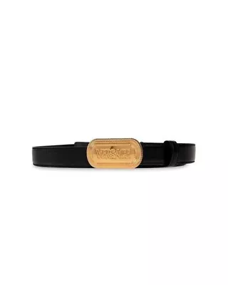 Versace Dog Tag Buckle Leather Belt $595 Size42(105) • $150