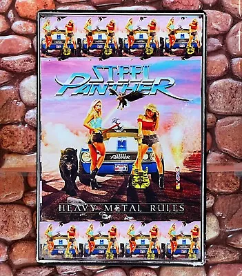 Steel Panther Heavy Metal Rules Poster Tin • $17.88