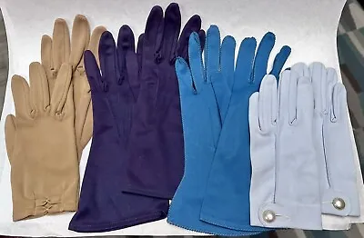 Vintage Womens Gloves Lot Evening Dinner Driving Gloves 4 Pair Halloween Flapper • $17.99