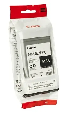 Original Ink Canon IPF510 IPF605 IPF610 IPF710 IPF750/PFI-102MBK Matte Black • £62.04