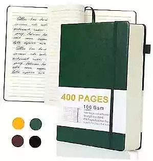  Journals For Writing A5 Leather Ruled Notebook With 400 Pages 100 Dark Green • $21.21