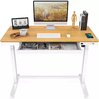 FlexiSpot 48in Electric Height Adjustable Standing Desk Office Desk With Drawer • $299.99