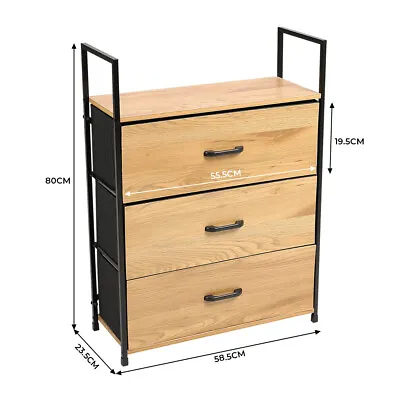 Metal Frame Chest 3 To 6 Drawers Wardrobe Kitchen Cupboard Canvas Basket Cabinet • £39.95