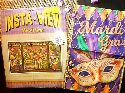 3 Mardi Gras Flag Banners Lot 3 Ft X 5 Ft ( 3x5) Mardi Gras Party Lot • $14.88