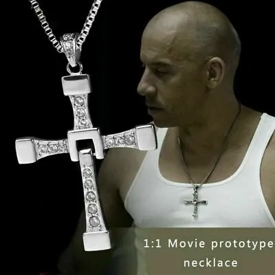 Fast And Furious Vin Diesel Necklace Pendant Cross Dominic Toretto  UK Chain • $11.19