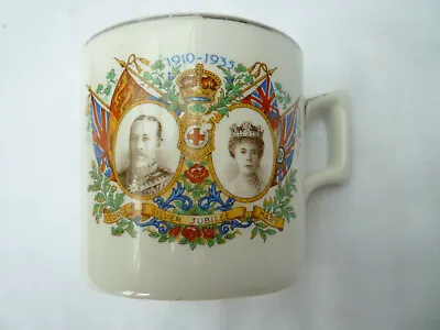 Falcon Ware Mug - King George V & Queen Mary's Silver Jubilee 1910 - 1935 • £2.50