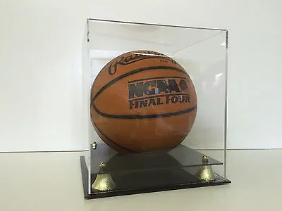 $43.95 • Buy Basketball Display Case Acrylic 2 Tier Base Gold Risers Contour Base NBA NCAA