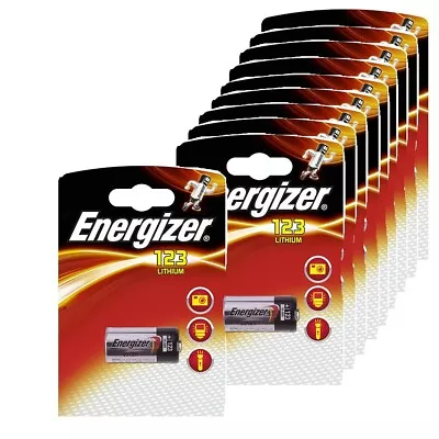 10 X ENERGIZER LITHIUM CR123 CR123A 123 Photo BATTERIES - EXPIRY 12/2024 • £9.95