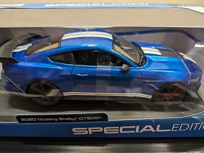 Maisto 1:18 Scale 2020 Ford Mustang Shelby Cobra GT500 Die Cast Model In Blue • £35