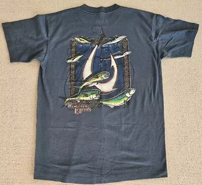 Vintage Single Stitch Hawaiian Legends Tshirt XL Ahi Ono Mahi Fishing  • $22.50
