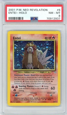 $60 • Buy 2001 Pokemon PSA 8 Entei Holo - 6/64 Neo Revelation NM-MT