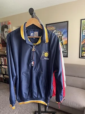 Vintage Indiana Pacers NBA Starter Jacket Zip GREAT SHAPE! Mens Large • $59.99