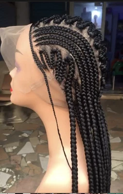 £80 • Buy Braided Wigs For Women, Knotless Braided Wig With Full Lace