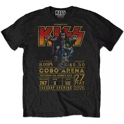 KISS Cobo Arena '76 T-Shirt Black New • $24.70