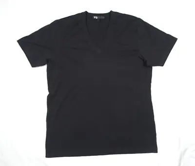 Adidas Y-3 Yohji Yamamoto Designer Black V Neck T Shirt Size XL • £24.99