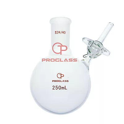 Laboratory Air Free Reaction Schlenk Flask With Glass Spring Stopcock • $26.60