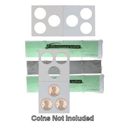 3 Hole - Penny/Cent Guardhouse 2x2 Mylar/Cardboard Coin Flips 300 Pack • $22.99