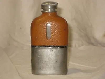 James Dixon & Sons Sheffield Vintage Leather Covered Hip Flask 1/8th Pint • £25