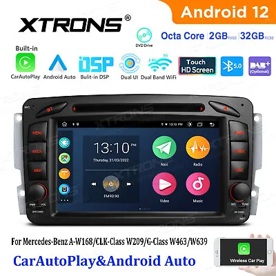 For Mercedes Benz W203 G-W463 Car Radio GPS Navigation DVD Player Android 12 DSP • $249.89