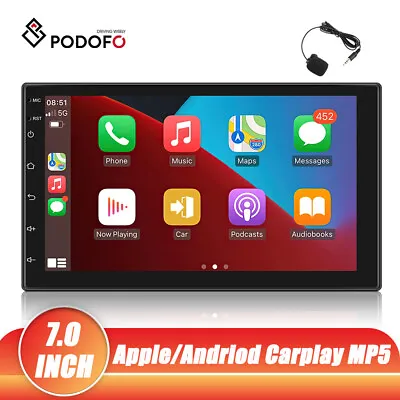 7  Car Radio Apple/Andriod Carplay Car Stereo Touch Screen Bluetooth Double 2Din • $39.99