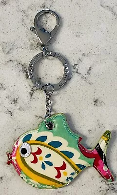 Vera Bradley ~ Tutti Frutti ~ Fish Marine Key Fob Bag Charm Keychain Tag • $14.99