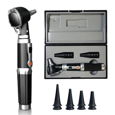 Professional Otoscope Ear Scope Light Physician ENT Kit Medical Ophthalmoscope • £26.99