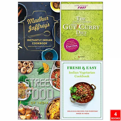 £18.99 • Buy Madhur Jaffrey, Slow Cooker Spice, Indian Street & Fresh & Easy 4 Books Set New