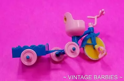 Vintage Mattel Tracy Trikediddle Doll #3769 Tricycle & Trailer ~ 1960's • $18.99