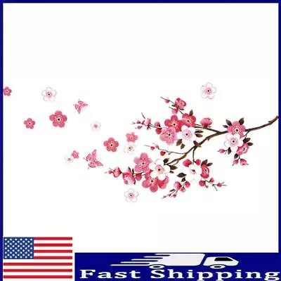 Cherry Blossom Wall Poster Waterproof Background Sticker For Bedroom Cafe • $6.69