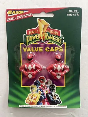 Mighty Morphin Power Rangers Bicycle Valve Caps Red Ranger Jason 1994 NOS • $10