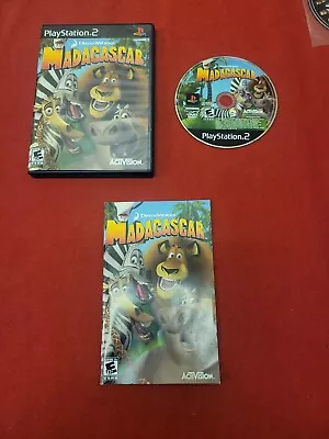 Madagascar (Sony PlayStation 2 2005) PS2 Black Label Complete Manual Tested • $13